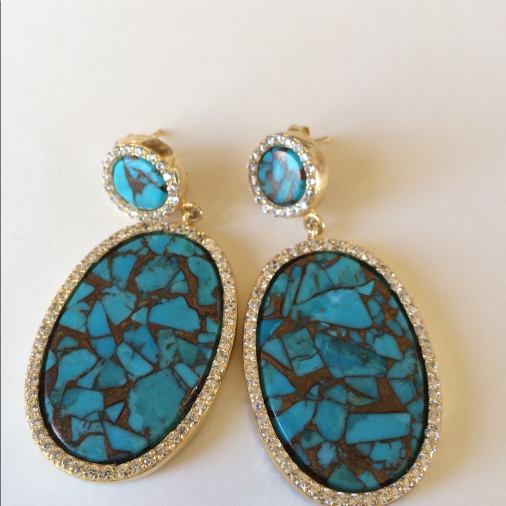 ❤️❤️HP Stabilized Turquoise Earrings💕